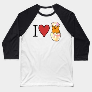 I Love My Baby Chicken Baseball T-Shirt